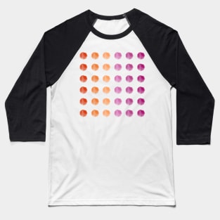 Watercolor Dots - lesbian pride Baseball T-Shirt